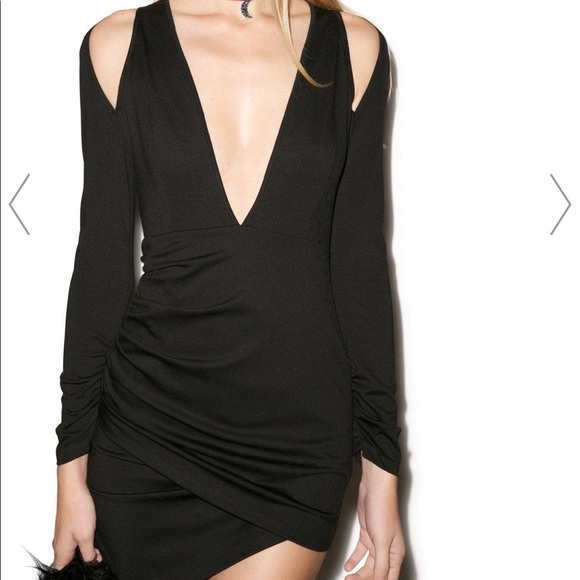 Black mini long sleeve dress - Picture 2 of 7